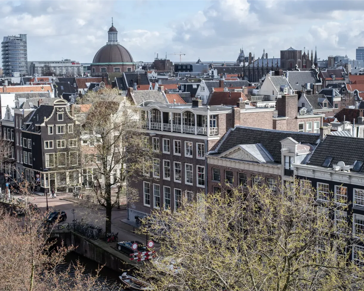 Dakterras betegelen Herengracht Amsterdam