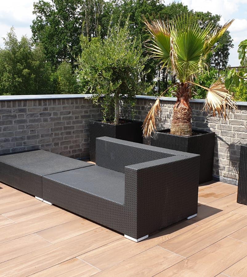 Renovatie dakterras met houtlooktegels Eindhoven