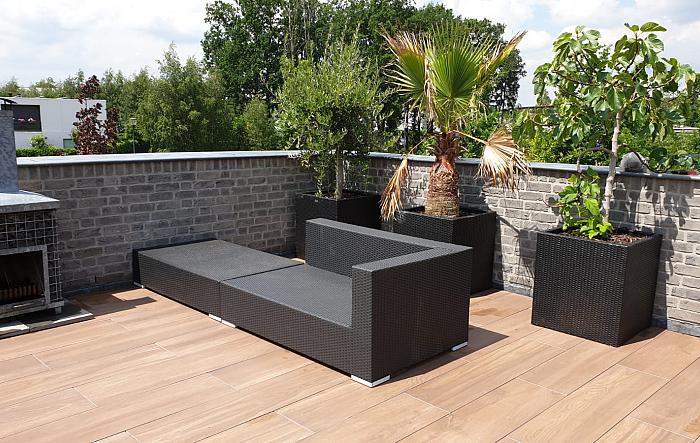 Renovatie dakterras met houtlooktegels Eindhoven